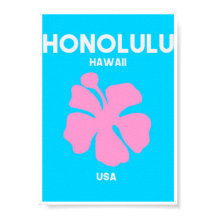 Mini Poster - Honolulu Hawaii