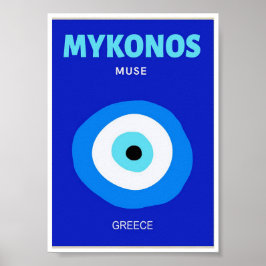 Mini Poster - Mykonos Muse Griechenland
