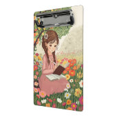 Mini Prancheta Menina escrevendo em um campo Mini Klemmbrett (Gewinkelt2)