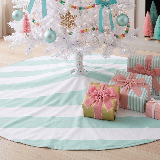 Mini Preppy Stripes Polyester Weihnachtsbaumdecke