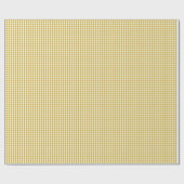 Mini Primelgelb Gingham Karomuster Geschenkpapier (Flach)