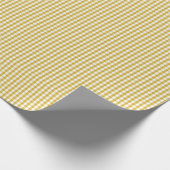 Mini Primelgelb Gingham Karomuster Geschenkpapier (Ecke)