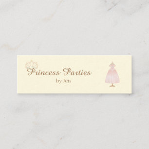 Mini Princess Party Business Card Visitenkarte