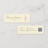Mini Princess Party Business Card Visitenkarte (Vorne/Hinten)