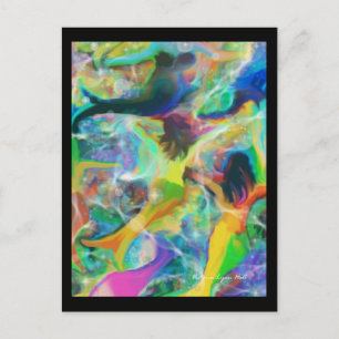 Mini-Print "The Sirens" Digitale Kunst Postkarte
