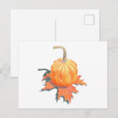 Mini Pumpkin auf Eichenholz Postkarte (Vorne/Hinten)