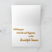 Mini Pumpkins und Gourds Sortiment Fall Foto 2 Karte (Innenseite)