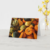 Mini Pumpkins und Gourds Sortiment Fall Foto 2 Karte (Gelbe Blume)