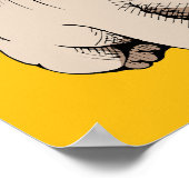 Mini Puppy Hipster Mops Poster (Ecke)