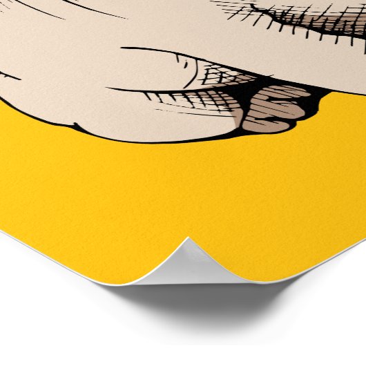 Mini Puppy Hipster Mops Poster (Ecke)