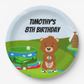 Mini Putt Putt Geburtstag Niedlich Gopher Kids Par Pappteller (Vorderseite)