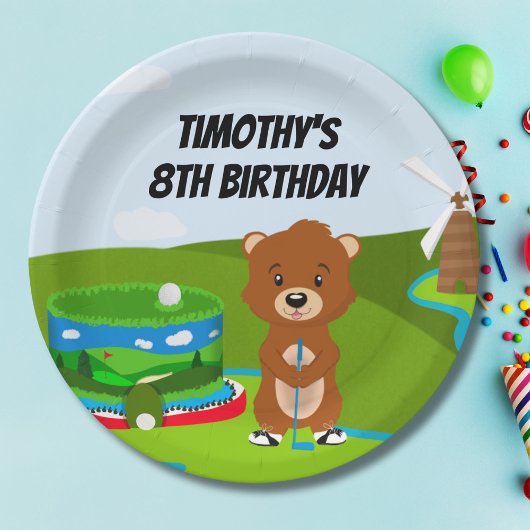 Mini Putt Putt Geburtstag Niedlich Gopher Kids Par Pappteller