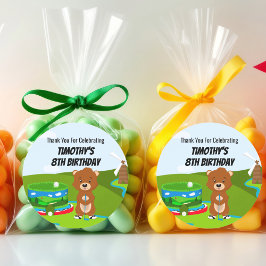 Mini Putt Putt Geburtstag Niedlich Gopher Kinder V Runder Aufkleber