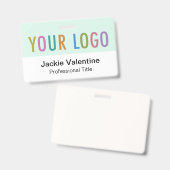 Mini-PVC-Name-Abzeichen Horizontale Logokombinatio Ausweis (Vorder- & Rückseite)