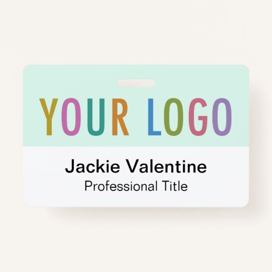 Mini-PVC-Name-Abzeichen Horizontale Logokombinatio Ausweis (Vorderseite)