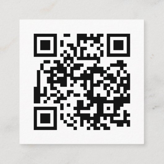 MINI QR-Code Schwarz-weiße Hochzeitdetails Begleitkarte (Rückseite)