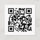 MINI QR Code Skript Schwarz-weiße Hochzeitdetails Begleitkarte (Rückseite)