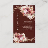 Mini QR Code Terracotta Boho Wedding Details Begleitkarte (Vorderseite)