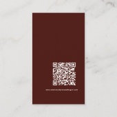 Mini-QR-Code Terrakotta-Boho-Hochzeitsdetails  Begleitkarte (Rückseite)