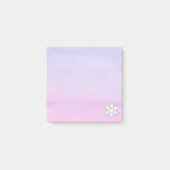 Mini-Quadrat Wasserfarbe lila rosa Post-it Klebezettel (Vorderseite)