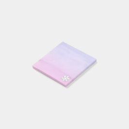 Mini-Quadrat Wasserfarbe lila rosa Post-it Klebezettel