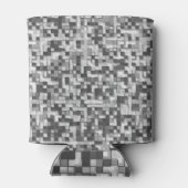 Mini-Quadrate in Grautönen bis klar Dosenkühler (Rückseite)