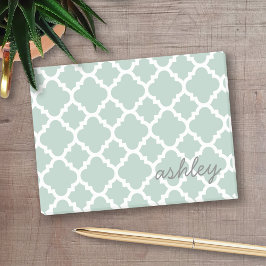 Mini-Quatrefolienmuster mit Personalisiertem Namen Post-it Klebezettel