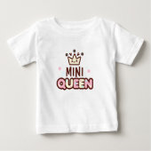 Mini Queen Printed Modern White T - Shirt (Vorderseite)
