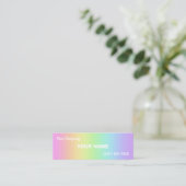 Mini Rainbow Gradient Business Cards Visitenkarte (Stehend Vorderseite)
