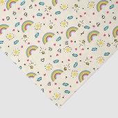 Mini Rainbow Tos auf Niedlichem Retro-Muster Seidenpapier (Ausschnitt)