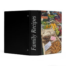 Mini Recipe Binder with food market image