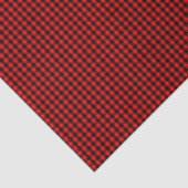 Mini Red and Black Buffalo Check Gingham Pattern Seidenpapier (Detail)