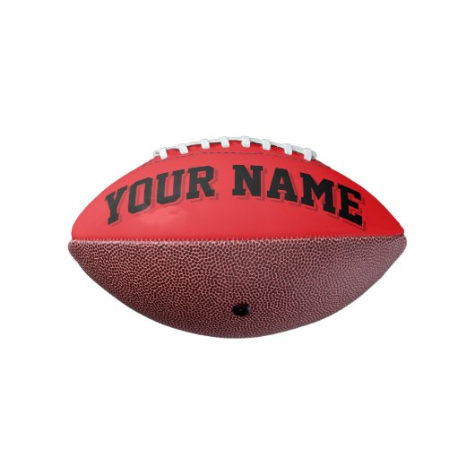 Mini RED and BLACK Personalisiert Football (Gedreht 270)