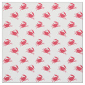 Mini Red Crab Nautic Preppy Print Stoff (Muster)