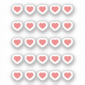 Mini Red Hearts Stickers Set Aufkleber (Vorderseite)