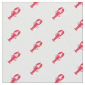 Mini Red Preppy Lobster Print Stoff (Nahaufnahme)