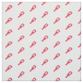 Mini Red Preppy Lobster Print Stoff (Muster)