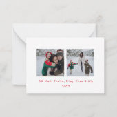 MINI Red Sehr frohe Weihnachtskarte Mitteilungskarte (Rückseite)