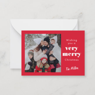 MINI Red Sehr frohe Weihnachtskarte Mitteilungskarte