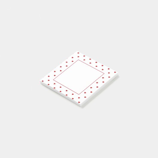 Mini Red Velvet Herz Post-it Klebezettel (angewinkelt)