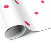 Mini Red Watercolor Polka Dots Geschenkpapier (Rolleneckpunkt)