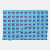 Mini Regenbogen-Tasse aus Java-Repeat-Hellblau Geschirrtuch (Horizontal)