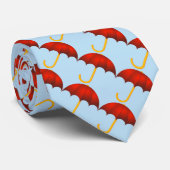 Mini-Regenschirme. Blauer Hintergrund Krawatte (Gerollt)