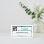 Mini Resume Business Card Dunkelgrün Visitenkarte (Stehend Vorderseite)