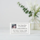 Mini Resume Business Card Visitenkarte (Stehend Vorderseite)