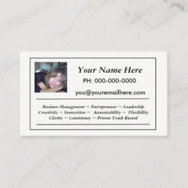 Mini Resume Business Card Visitenkarte