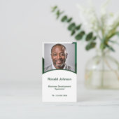 Mini Resume Card | Dunkelgrüne Netzwerkkarte Visitenkarte (Stehend Vorderseite)