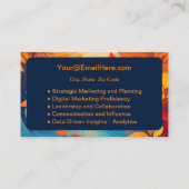 Mini Resume Card | Herbstfarben der Netzwerkkarte Telefonnummerkarte (Rückseite)