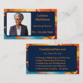 Mini Resume Card | Herbstfarben der Netzwerkkarte Telefonnummerkarte (Vorne/Hinten)