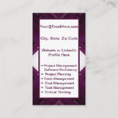 Mini Resume Card | Networking Card Geo Modern Telefonnummerkarte (Rückseite)